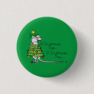 Kerstmis Cute Funny Holiday Ronde Button 3,2 Cm