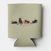 Kerstmis Cute Kat Liefhebber Bemanning Kerst Licht Blikjeskoeler (Voorkant)