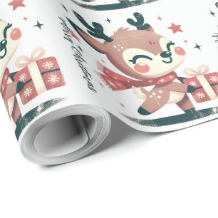 Kerstmis Cute Kerstman Rendier cadeau dozen Cadeaupapier