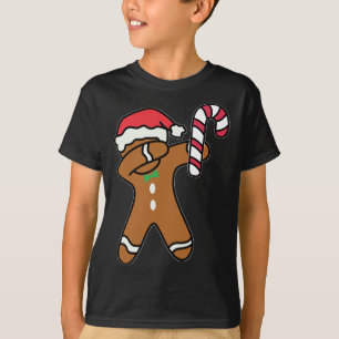Kerstmis Dabbing Gingerbread Man Candy Cane Dance T-shirt