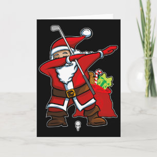 Kerstmis Dabbing Golf Kerstman Hip Hop Dab Dans Gi Kaart