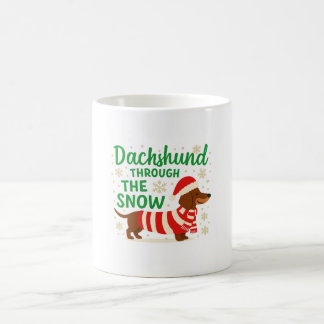 Kerstmis Dachshund koffiemok