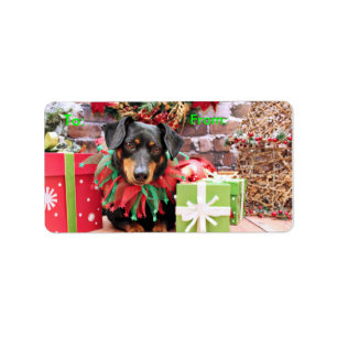 Kerstmis - Dachshund - Tanner Etiket