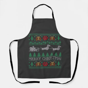 Kerstmis Dachshund Wiener Dog Dachshund Lelijke Ke Schort