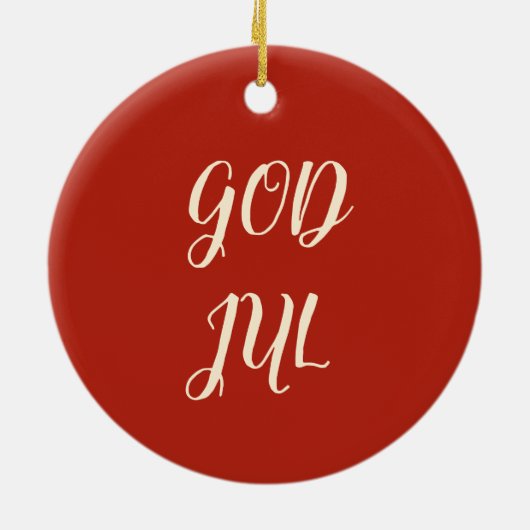 Kerstmis Dala Horse Keramisch Ornament (Achterkant)