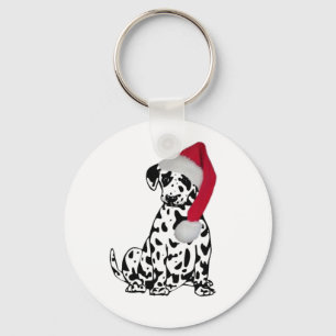 Kerstmis Dalmatian Sleutelhanger