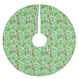 Kerstmis Dalmatiërs in Santa Hats Groene Vakantie Kerstboom Rok