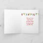 Kerstmis Dank u aan klant Bedankkaart (Binnen)