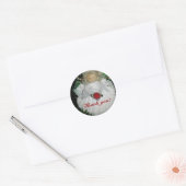 Kerstmis dank u ronde sticker (Envelop)
