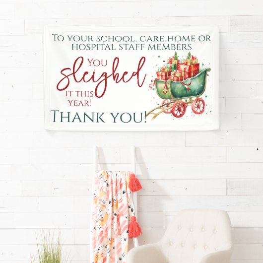 Kerstmis Dank u Waardering Ziekenhuis School Spandoek (Insitu)