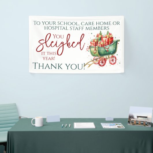 Kerstmis Dank u Waardering Ziekenhuis School Spandoek (Beurs)