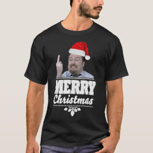 Kerstmis David Brent Ricky Gervais Funny &x27;on T-shirt