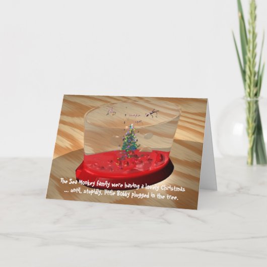 Kerstmis: De Aap van het zee shocker Feestdagen Kaart (Voorkant)