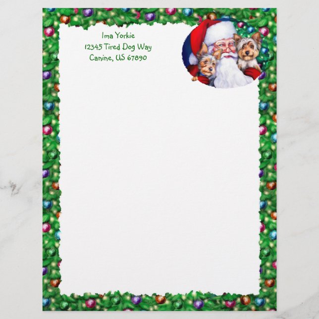 Kerstmis, de Yorkies van de kerstman (Voorkant)