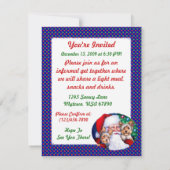 Kerstmis, de Yorkies van de kerstman Kaart (Achterkant)