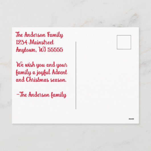 Kerstmis December Aftellen Advent Kalender Xmas Feestdagenkaart (Achterkant)