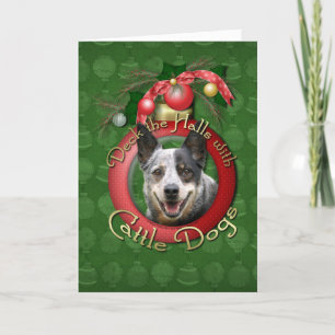 Kerstmis - Deck the Halls - Cattle Dogs Feestdagen Kaart