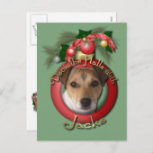 Kerstmis - Deck the Halls - Jacks Feestdagenkaart (Voorkant / Achterkant)