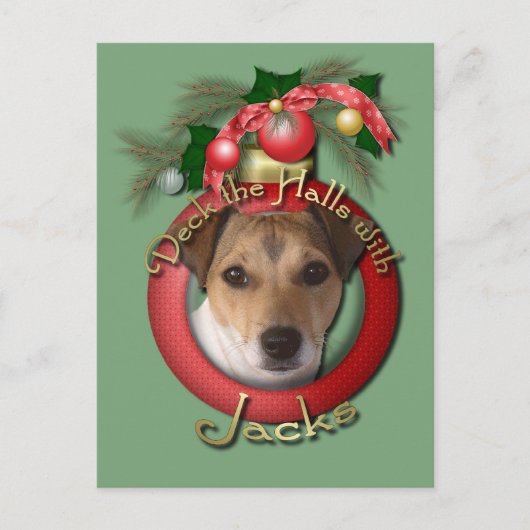 Kerstmis - Deck the Halls - Jacks Feestdagenkaart (Voorkant)