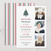 Kerstmis Deck The Halls Kerstkaart (Voorkant / Achterkant)