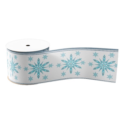 Kerstmis Decoratief Lint, Sneeuwvlok Grosgrain Lint (Spoel)