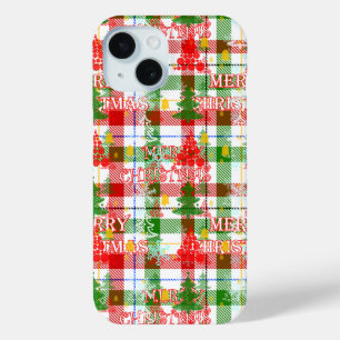 Kerstmis decoratieve geruite tartan