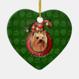 Kerstmis - Decreet de Halls - Yorkshire Terrier Keramisch Ornament