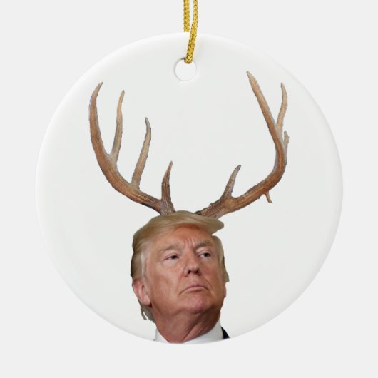 Kerstmis: Deer Mr. President Keramisch Ornament (Voorkant)