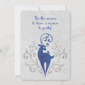 Kerstmis: deer over Snowflake design Kaart (Voorkant)