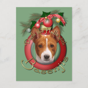 Kerstmis - Dek de Zalen - Basenjis Feestdagenkaart