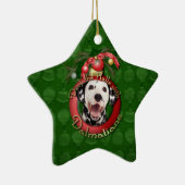Kerstmis - Dek de zalen - Dalmatiërs Keramisch Ornament (Rechts)