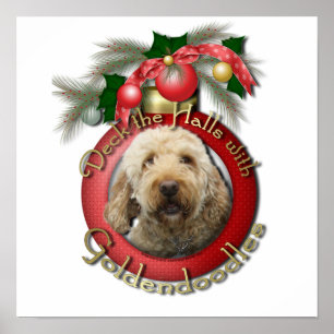 Kerstmis - Dek de zalen - Goldendoedels Poster