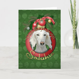 Kerstmis - Dek de Zalen - Salukis Feestdagen Kaart