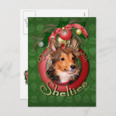 Kerstmis - Dek de Zalen - Shelties - Kuiper Feestdagenkaart (Voorkant / Achterkant)