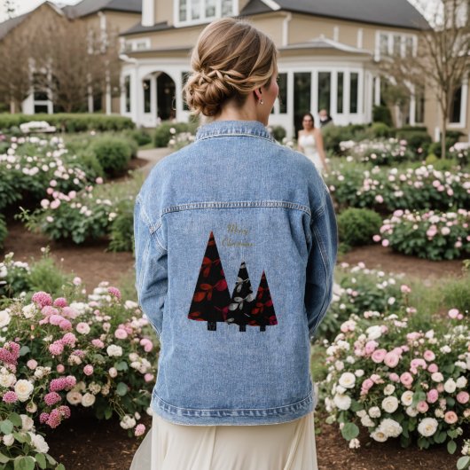 Kerstmis Denim Jacket (Huwelijk Achterkant)