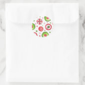 KERSTMIS DESIGN RONDE STICKER (Tas)