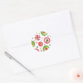 KERSTMIS DESIGN RONDE STICKER (Envelop)