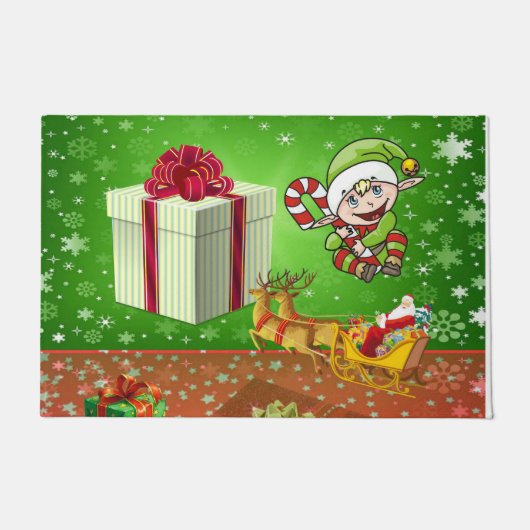 Kerstmis deurmat, Elf Deurmat (Voorkant)