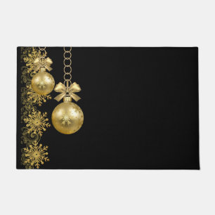 Kerstmis deurmat, gouden ballen deurmat