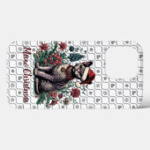 Kerstmis Devon Rex Kat: Santa Hoed en Bloemen Case-Mate iPhone Case (Achterkant (horizontaal))
