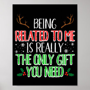 Kerstmis die alleen verband houdt met mij Geschenk Poster