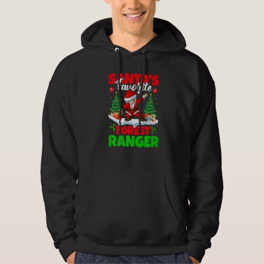 Kerstmis die de kerstman van het favoriete woud ma hoodie (Voorkant)