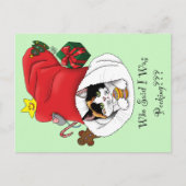 Kerstmis, die Kitten Feestdagenkaart (Voorkant)