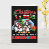 Kerstmis: die waar we in lockdown waren Pengui Kaart (Gele Bloem)