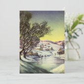 Kerstmis, diepgevroren meer met ijsboers feestdagenkaart (Staand voorkant)