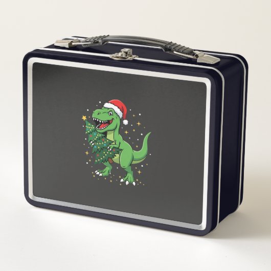 Kerstmis Dinosaur Santa T Rex (Voorkant)