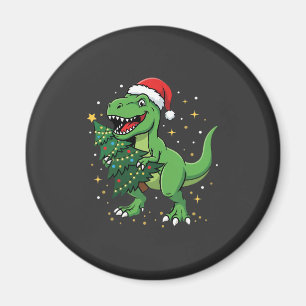 Kerstmis Dinosaur Santa T Rex Magneet