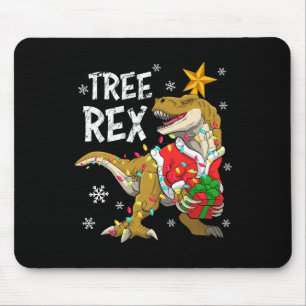 Kerstmis Dinosaurus Boom Rex Pyjama Heren Jongens Muismat