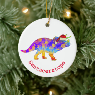 Kerstmis Dinosaurus Keramisch Ornament