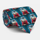 Kerstmis Dinosaurus Kerstsjaal Stropdas (Opgerold)
